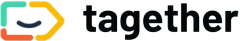 Logo Tagether, un sourire dans une épingle verte, jaune, rouge